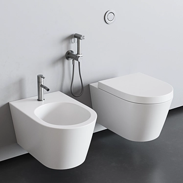 Senna WC & Bidet Set: Noorth Milldue Edition 3D model image 1 