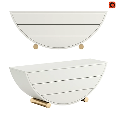  Elegant Crescent Chest of Drawers 3D model image 1 