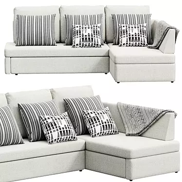 Gessen Corner Sofa: Stylish & Spacious 3D model image 1 