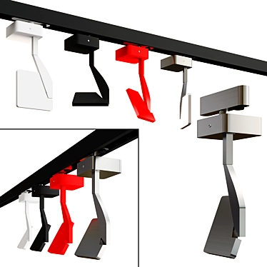 Sleek LED Track-Light: Jackie Spot 3D model image 1 