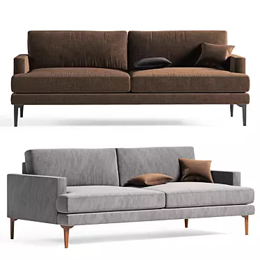 Andes Grand Sofa: Modern Comfort 3D model image 1 