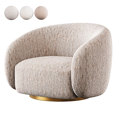 Eichholtz Brice Swivel Chair: Luxury Comfort in Motion 3D model image 1 