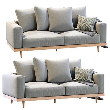 Modern Newport Sofa: Elegant and Stylish 3D model image 1 