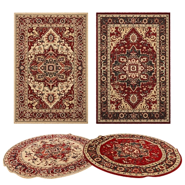 8-Piece Assorted Rugs Set 3D model image 1 