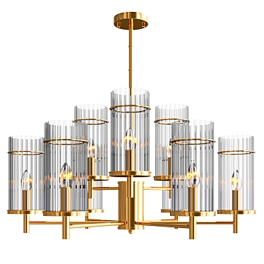 Elegant ODEON Formia Chandelier | Stylish Lighting Solution 3D model image 1 