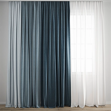 Polygonal Curtain Model 3D model image 1 