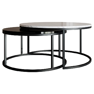 Alexine Marble Coffee Table 3D model image 1 