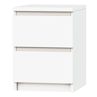 Compact White Chest of Drawers 3D model image 1 