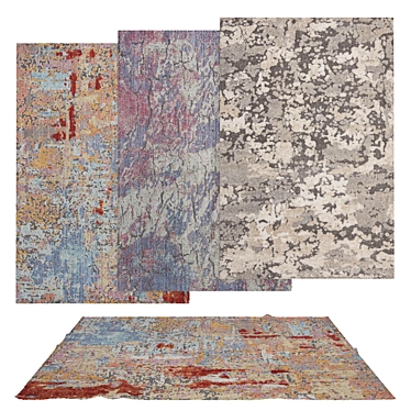 Versatile Set of 6 Rugs with Stunning Details 3D model image 1 