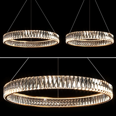 Elegant Crystal Chandelier 120-100-80 cm 3D model image 1 