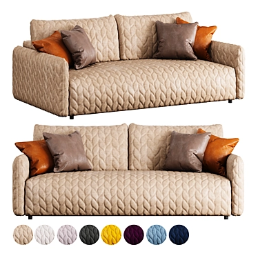 Stylish Moon 162 Sofa: Comfortable and Trendy 3D model image 1 