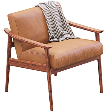Elegant Wooden Chair by West Elm 3D model image 1 