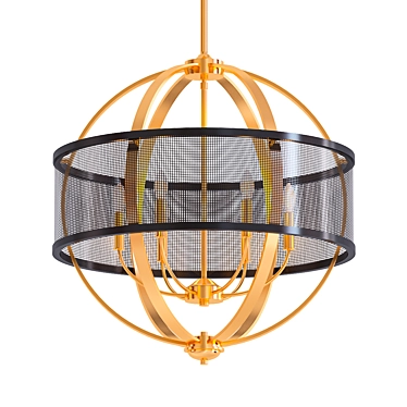 Golden Colson Chandelier: Elegant Lighting Solution 3D model image 1 