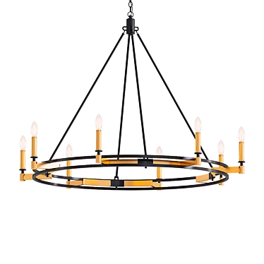 Elegant Talia 8-Light Chandelier 3D model image 1 