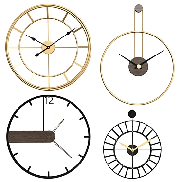 Timeless Elegance: Stylish Clock Collection 3D model image 1 