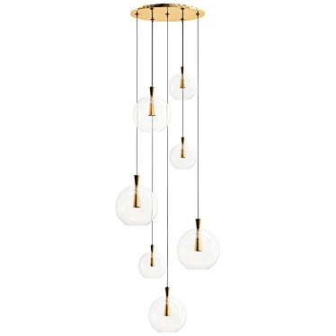 Elegant Rosa Pendant Light: Contemporary Design 3D model image 1 