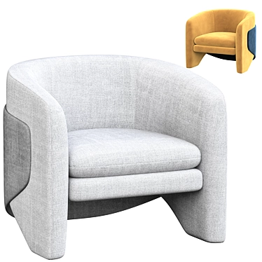 Westelm Thea Chair: Elegant and Comfy 3D model image 1 