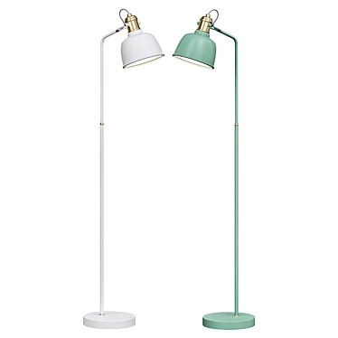 Modern Industrial Loft Floor Lamp 3D model image 1 