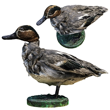 Elegant Duck Sculpture - High Detail 3D Model 3D model image 1 