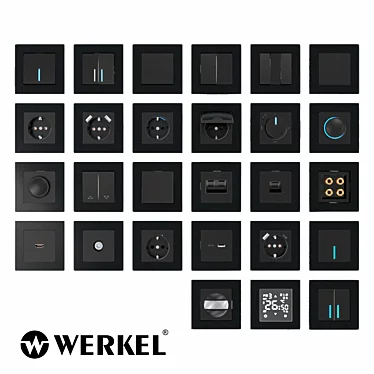 Werkel Black Smart Home Electricals 3D model image 1 