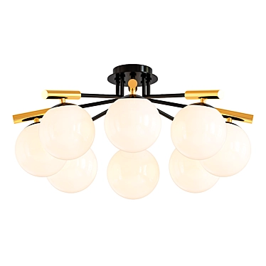 Freya Paolina Ceiling Light: Contemporary Glass Illumination 3D model image 1 