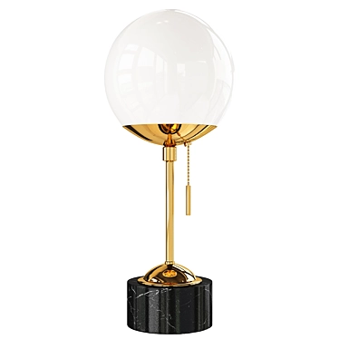 Reagan Brass & Black Table Lamp 3D model image 1 