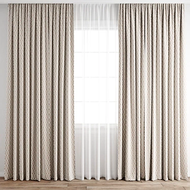 Polygonal Curtain Model 3D model image 1 