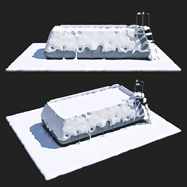 Bestway Frame Pool: Snowproof Design 3D model image 1 