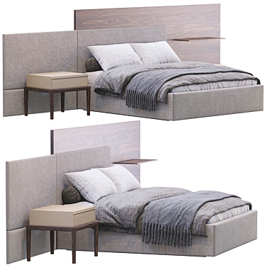 Jesse Bed: Modern Elegance for Your Bedroom 3D model image 1 