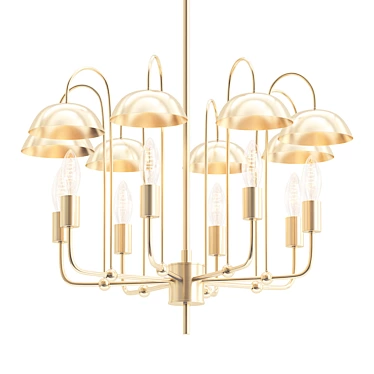 Vintage Brass Chandeliers: Hans Agne Jakobsson, Markaryd 3D model image 1 