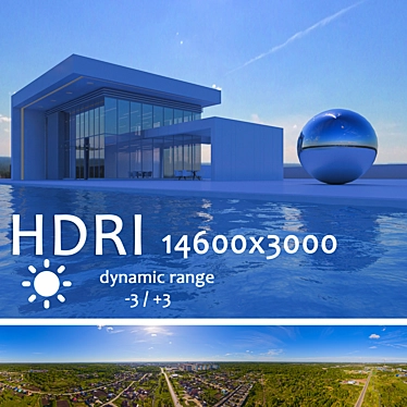 Aerial Daytime HDRI: Pool House 3D model image 1 