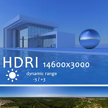 Aerial HDRI: Daytime with Pool 3D model image 1 