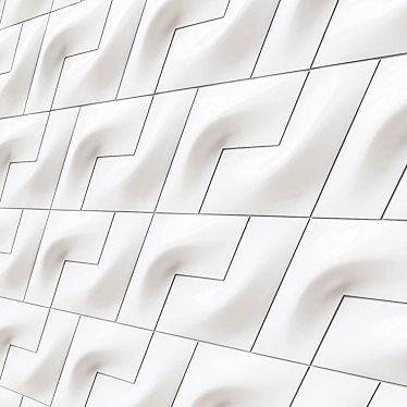 Elegant 3D Wall Decor Tiles 3D model image 1 