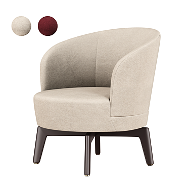 Luxury Doyle Armchair by Fendi 3D model image 1 