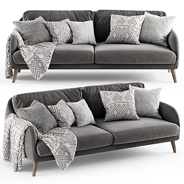 Luxury KARIN Sofa 3D model image 1 