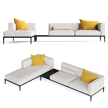 Elegant Jaan Sofa: Walter Knoll 3D model image 1 