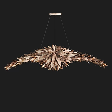 Elegant Petal Chandelier: Handcrafted Luxury 3D model image 1 