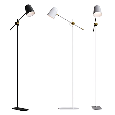 Bolia Bureau Floor Lamp - Sleek and Stylish Lighting 3D model image 1 