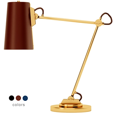 Benton Adjustable Desk Lamp: Designer Elegance 3D model image 1 