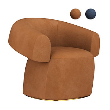 Elegant RUFF Armchair: Perfect Comfort Epitomized 3D model image 1 