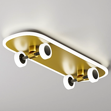 Skateboard Lamp: Illuminating Cruising Style 3D model image 1 