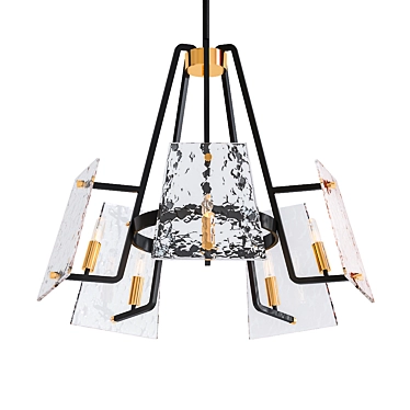 Contemporary Tioga Chandelier 3D model image 1 