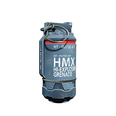 Explosive Polygonal Grenade 3D model image 1 