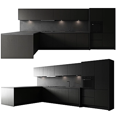 Stylish Alea Kitchens: Easy to Edit 3D model image 1 