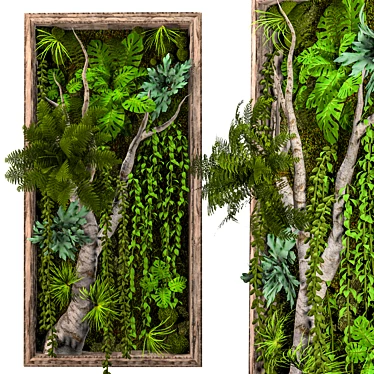 Fitowall Wood Frame Vertical Garden 3D model image 1 