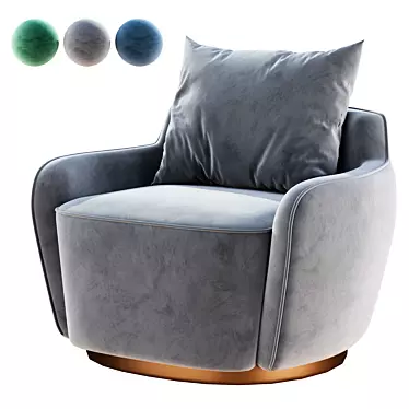 Elegant Ingrid Armchair: Stylish Comfort for Your Space! 3D model image 1 