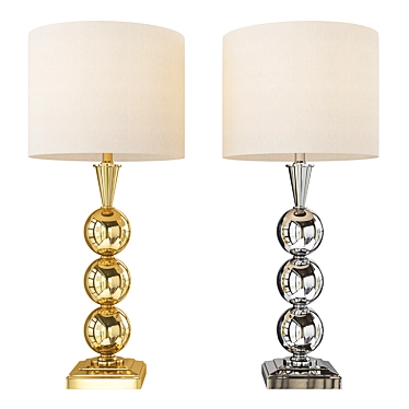 Modern Brass LED Table Lamp 3D model image 1 