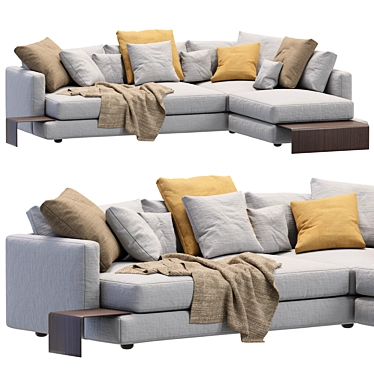 Sleek Flexform Long Island Sofa 3D model image 1 