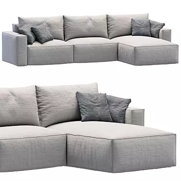 Elise Stretch Sofa: Stylish & Versatile 3D model image 1 