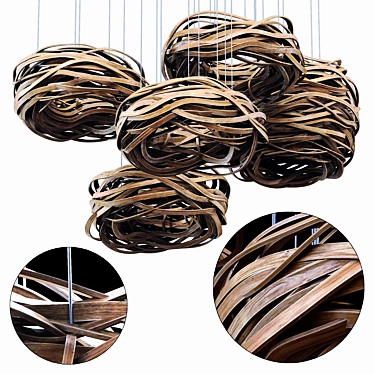 Elegant Wood Nest: Smooth Geometries & High-quality Textures 3D model image 1 